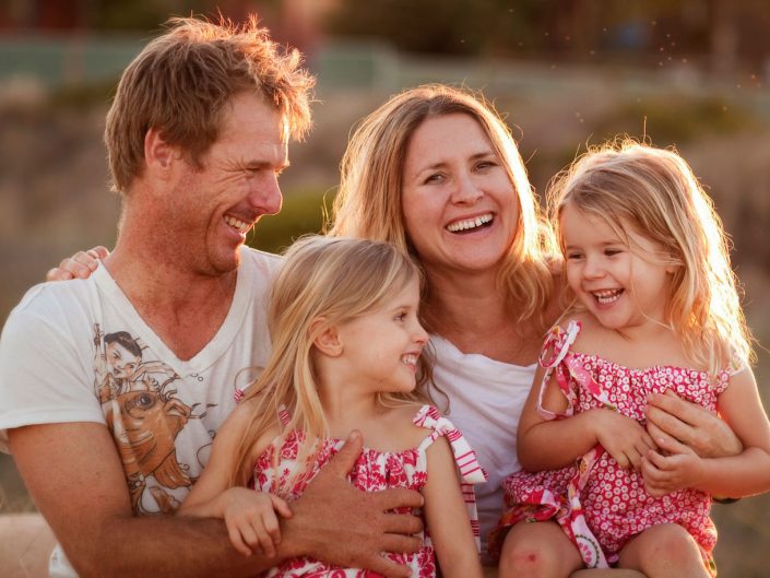 Relaxed family portrait