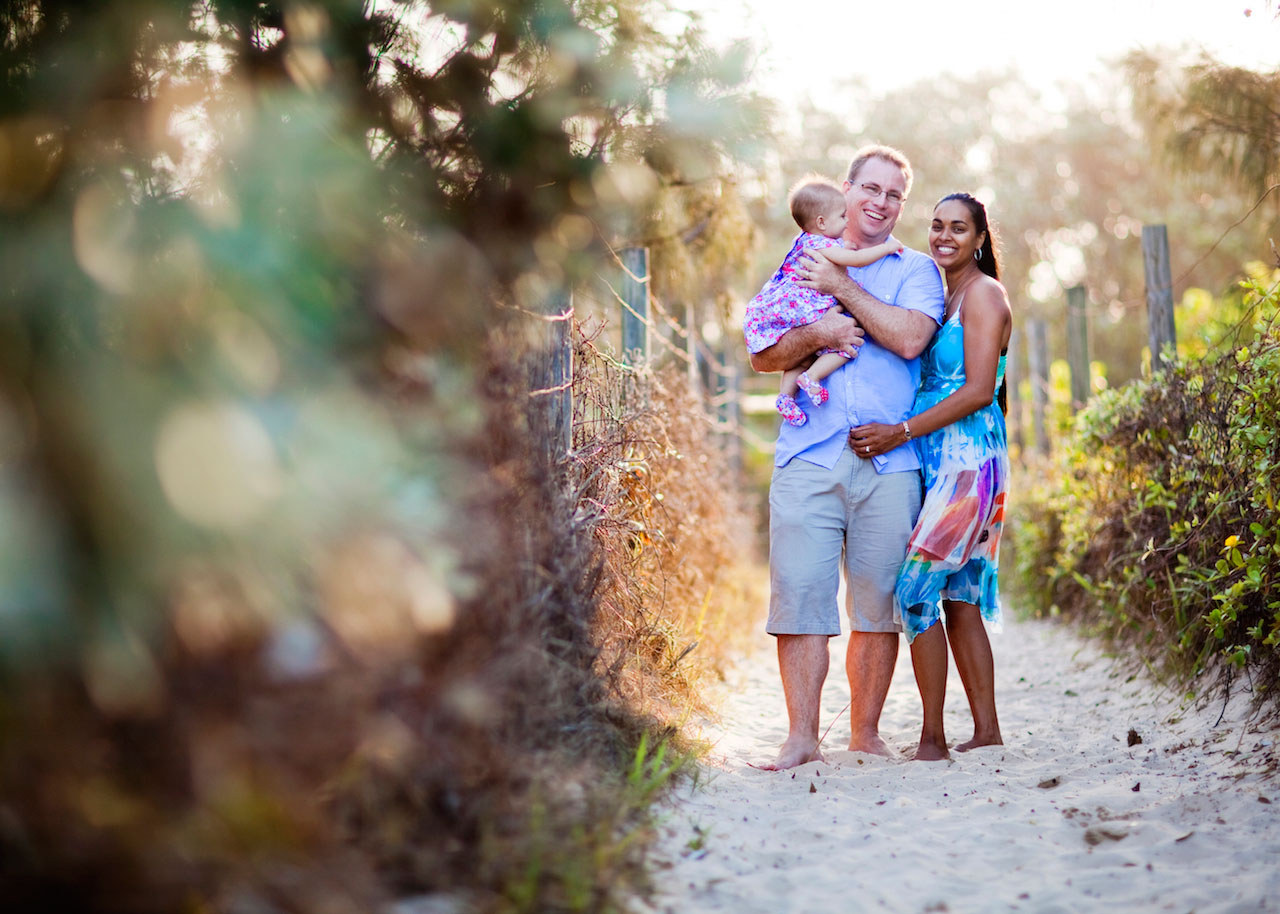 Family portrait outdoors