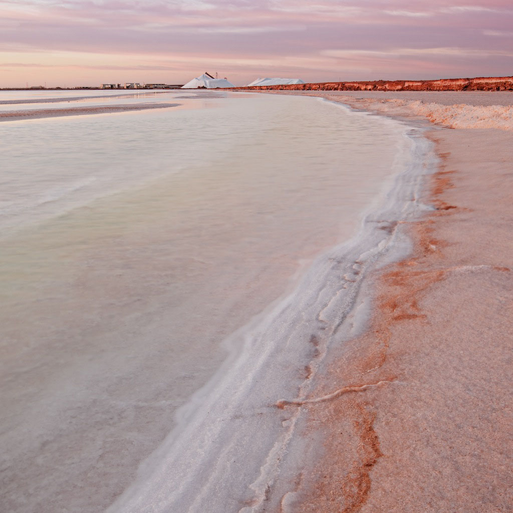 Soft sunrise across the salt landscape